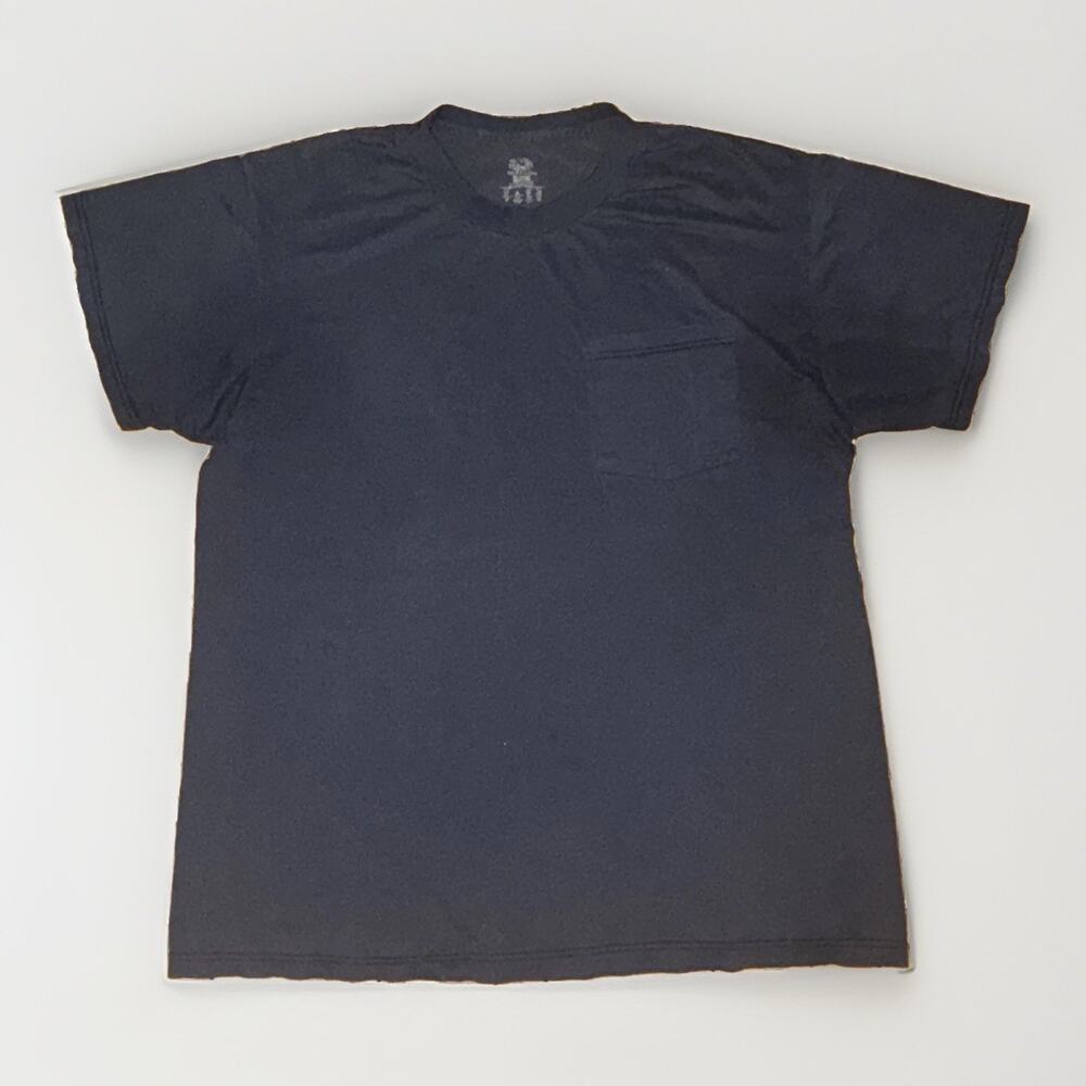 Fruit Of The Loom Black Pocket T-Shirt Large 21x26 Paper Thin